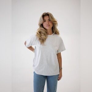 Djerf Avenue Essential T-Shirt Grey Melange